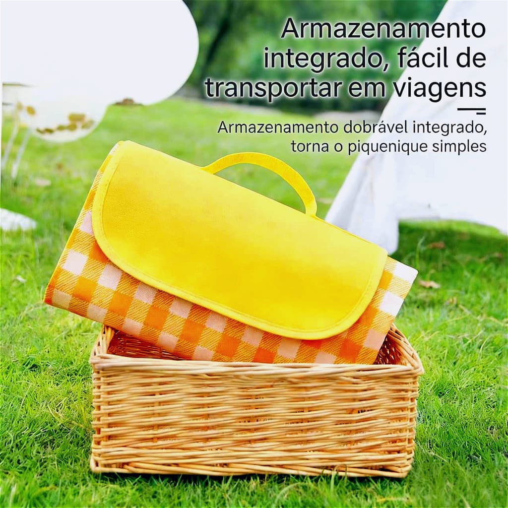 Tapete de Picnic 2x2m Dobrável e Portátil, Impermeável e Fácil de Limpar!