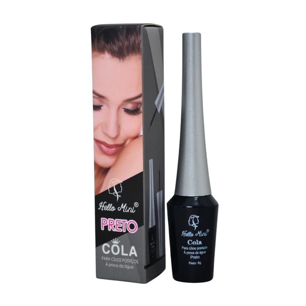 Cola para Cílos Postiços À Prova Dágua Preta Hello Mini CL2802