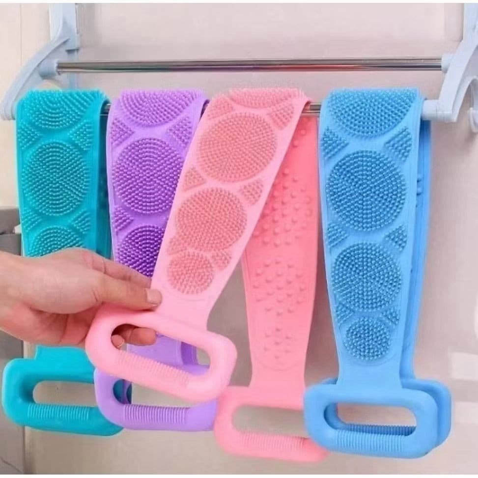 Escova Banho Silicone Dupla Face Esfoliante Massageadora Corpo Costas