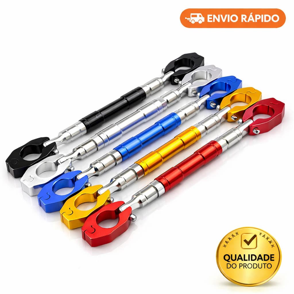 Barra Reforço Guidão Moto Estabilizadora Anti Amasso Alumínio Universal Barra Guidão 28mm/22mm