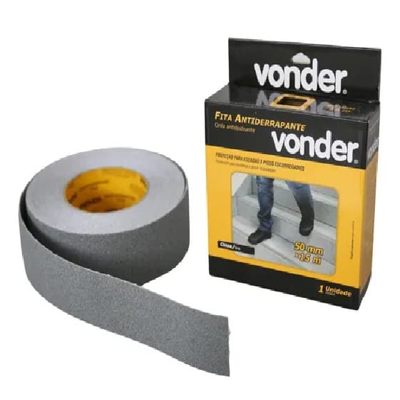 FITA ANTIDERRAP 50MMX1M CINZA VONDER