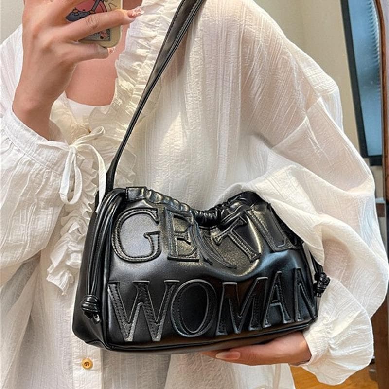Retro estilo motocicleta pequeno saco feminino 2025 novo estilo na moda legal couro macio travesseiro saco outono invern