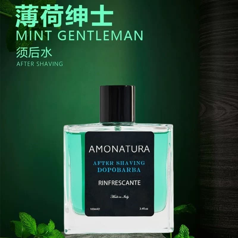 Itália Importado AMONATURA Água Pós-barba Masculina Eucalipto Menta Calmante Toner Hidratante para a Pele
