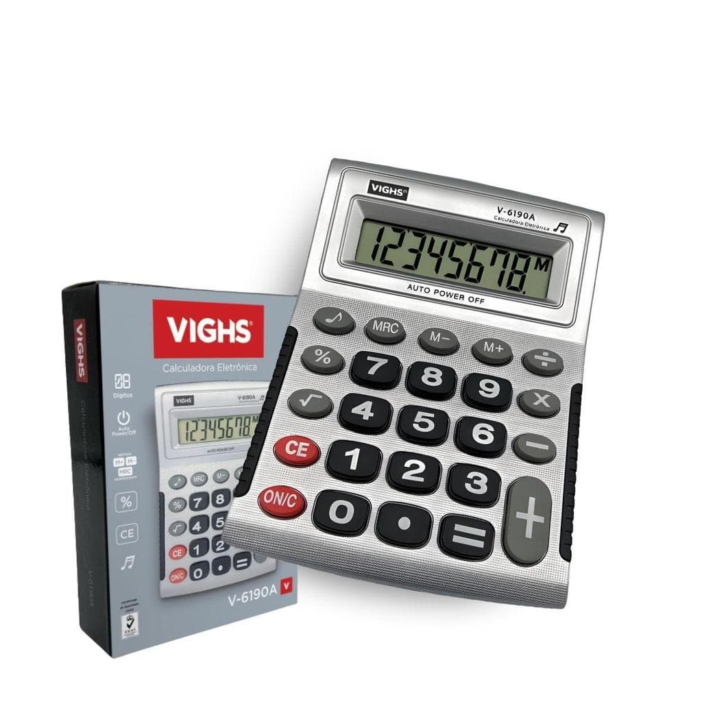 Calculadora de Mesa Vighs V-6190A - 08 Dígitos