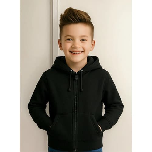Jaqueta Moletom Infantil Menino Casaco Escolar Ziper Canguru blusa blusão inverno juvenil flanelado