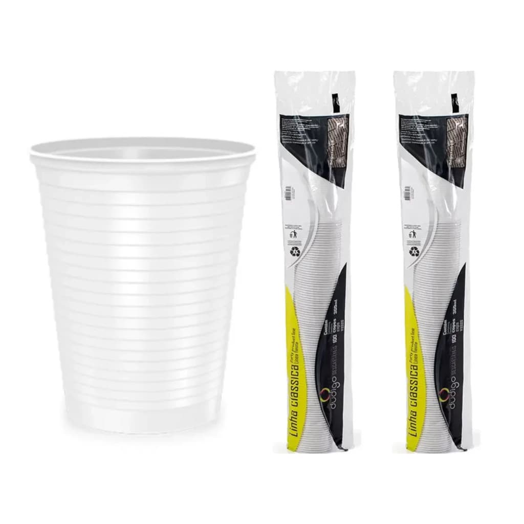 500 Copo Água Descartável 180ml Transparente Dudigo