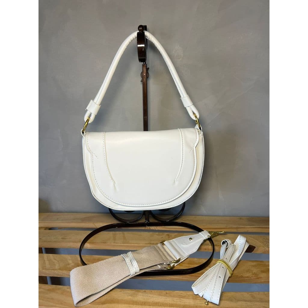 Bolsa Feminina Minimalista rigida Estilo Baguete Moderna alça transversal