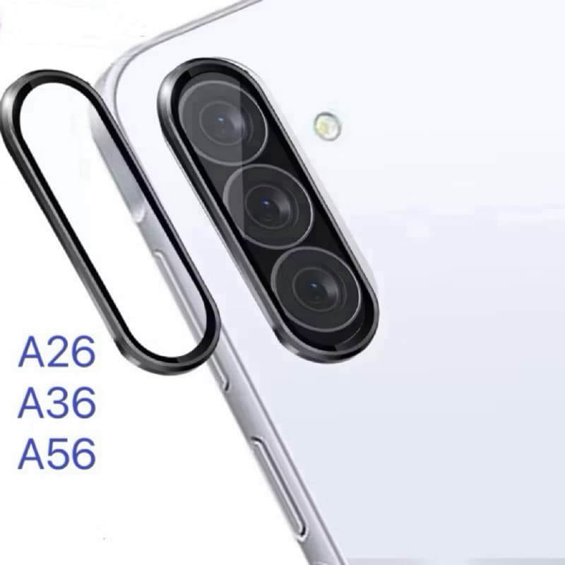 Kit Película Protetora de Lentes de câmera Lisa de metal para samsung A26 A36 A56