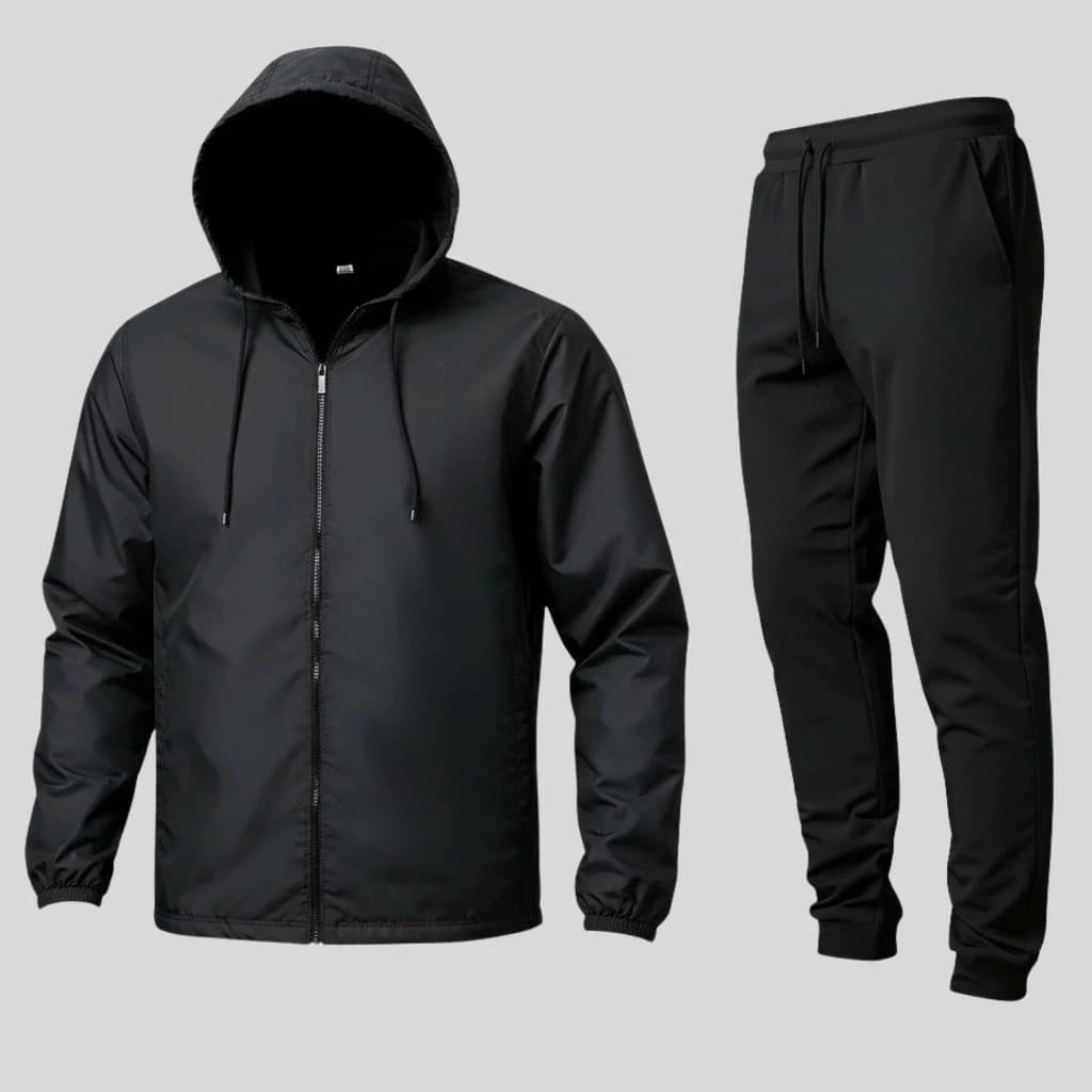 Conjunto Corta Vento + Calça Dryfit Elastano Blusa Slim Fit Envio Full