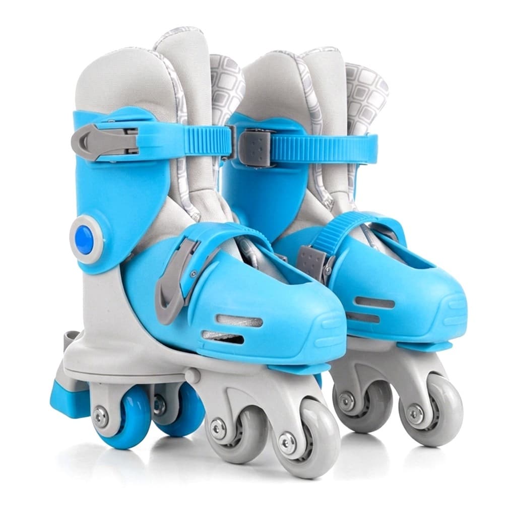 Patins Roller Spin Azul 4 Rodas Ajustável Triline E Inline Para Meninos - Fênix Brinquedos