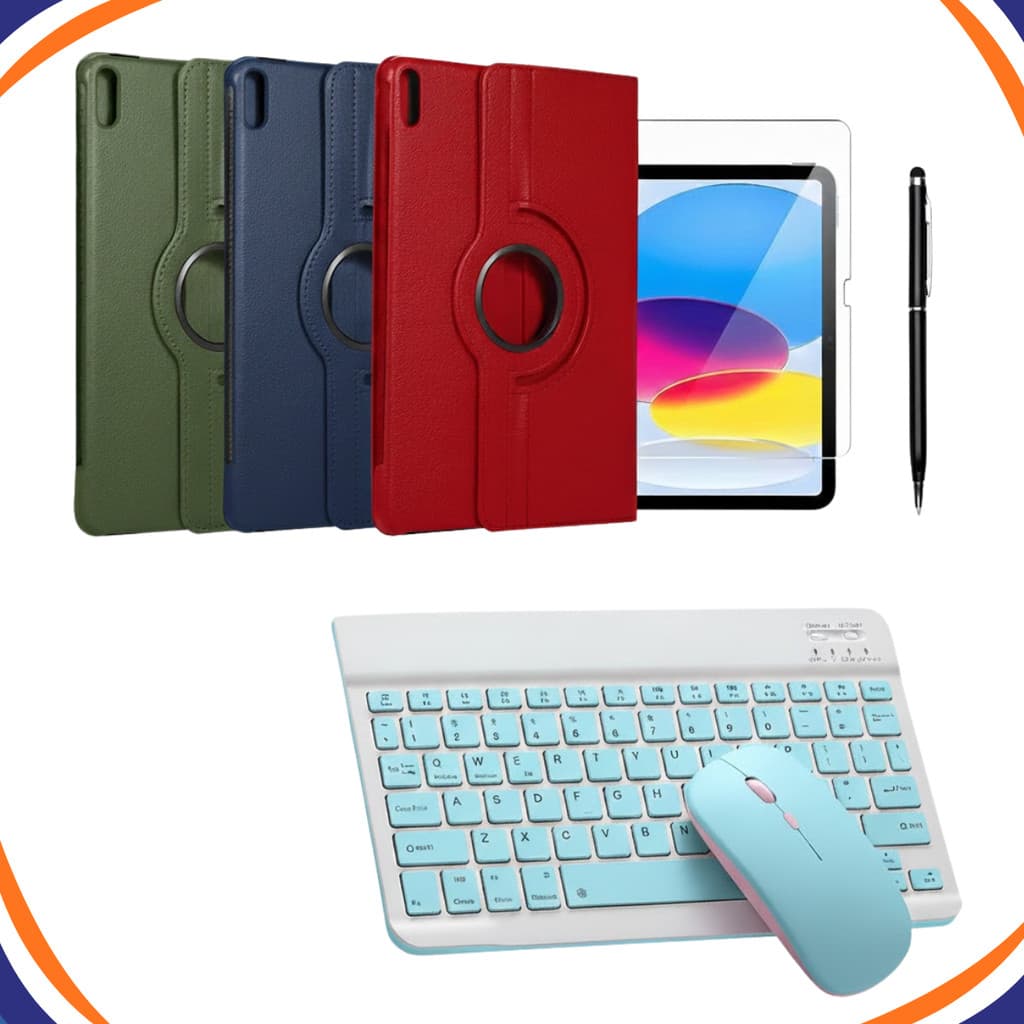 Capa + Película+ Caneta+ Mouse Teclado Para iPad 10ª Geração