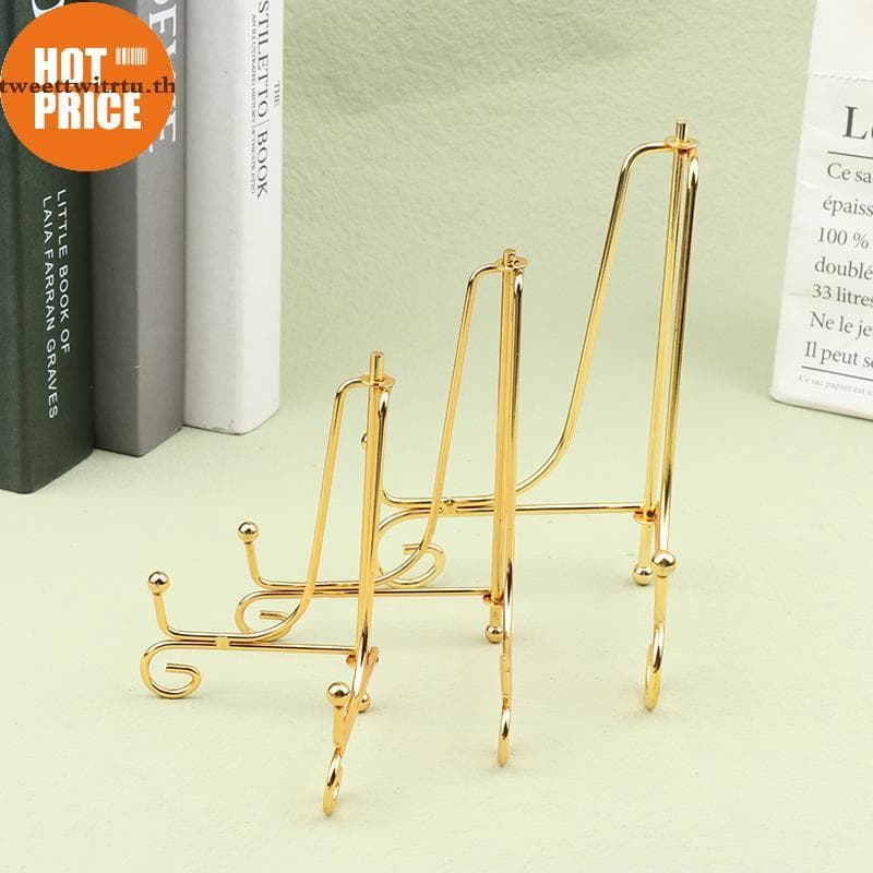 WEIYU Ouro Ferro Expositor Artesanato Suporte Livro Foto Pedestal Tigela Prato Quadro Placa De Imagem Rack Cavalete Arma