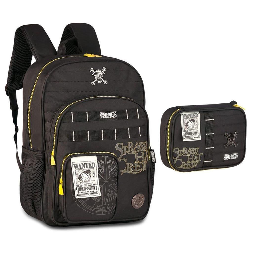 Mochila de Costas + Estojo Box One Piece Amarelo - Clio