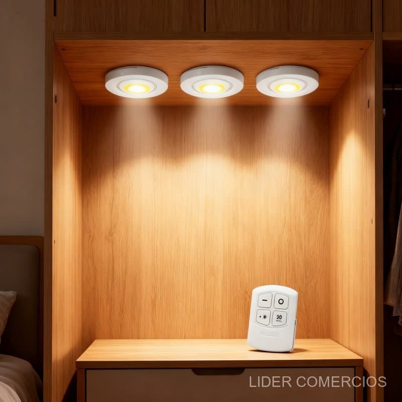 6/9/12 Pcs De LâMpadas Controle Remoto Sem Fio LED.