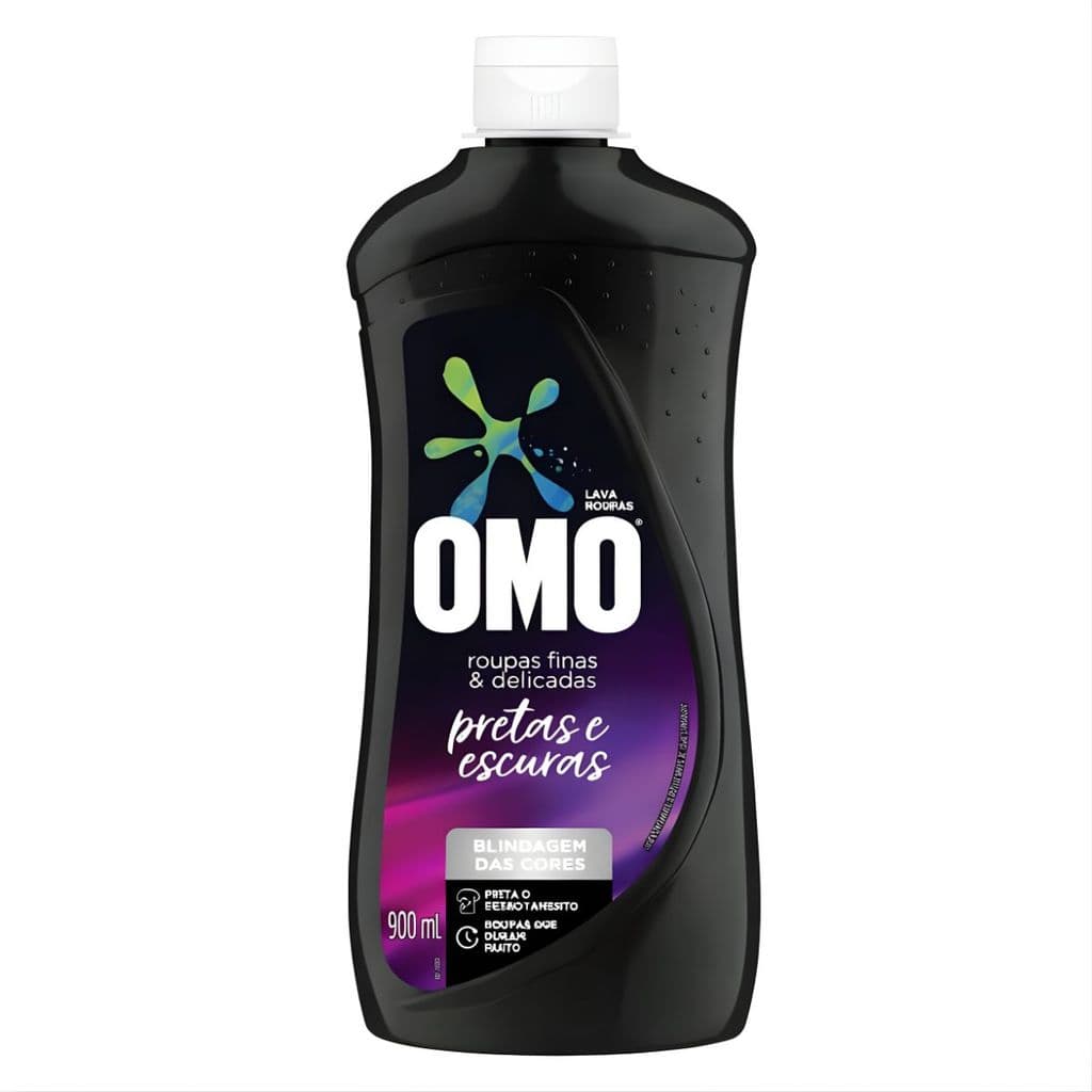 Sabão Liquido Omo Roupas Finas e Delicadas Pretas Escuras 900ml