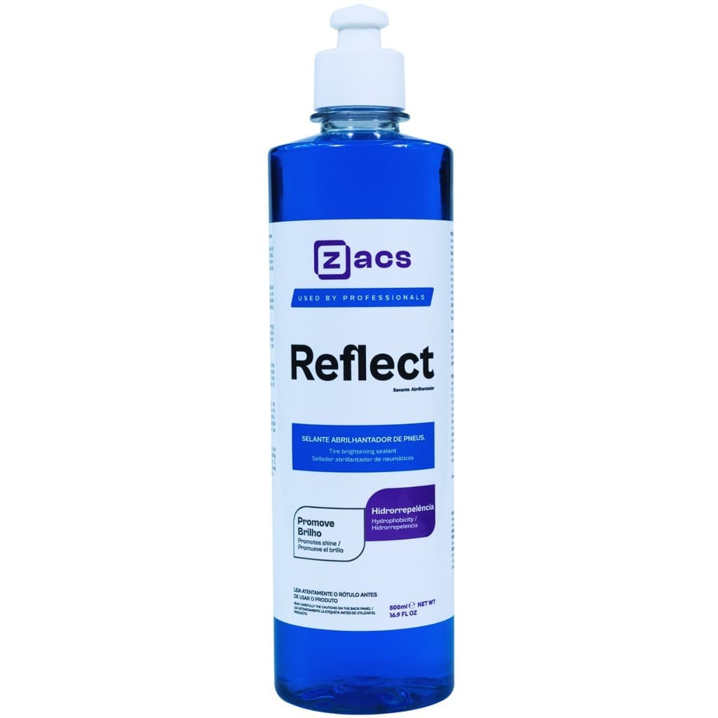 Pretinho Selante Para Pneu Reflect 500ml Alta Performance Brilho De Showroom Não Gruda Poeira E Água