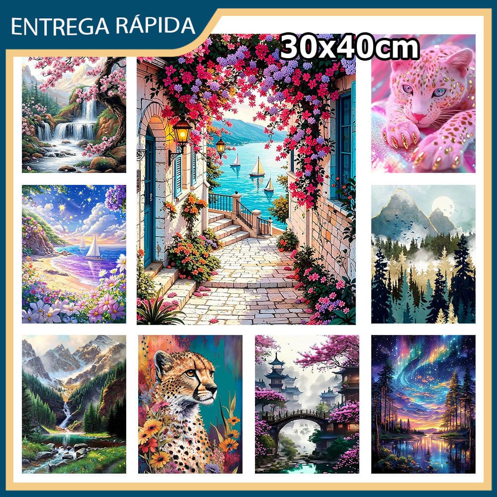 Pintura com pontos de diamante 5D arte com diamantes artesanato feito à mão decoração de parede para casa 30x40cm