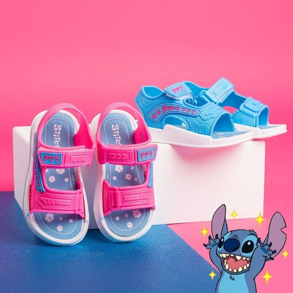 Sandalia Infantil Leve Menina Velcro Papete Lilo Promoção