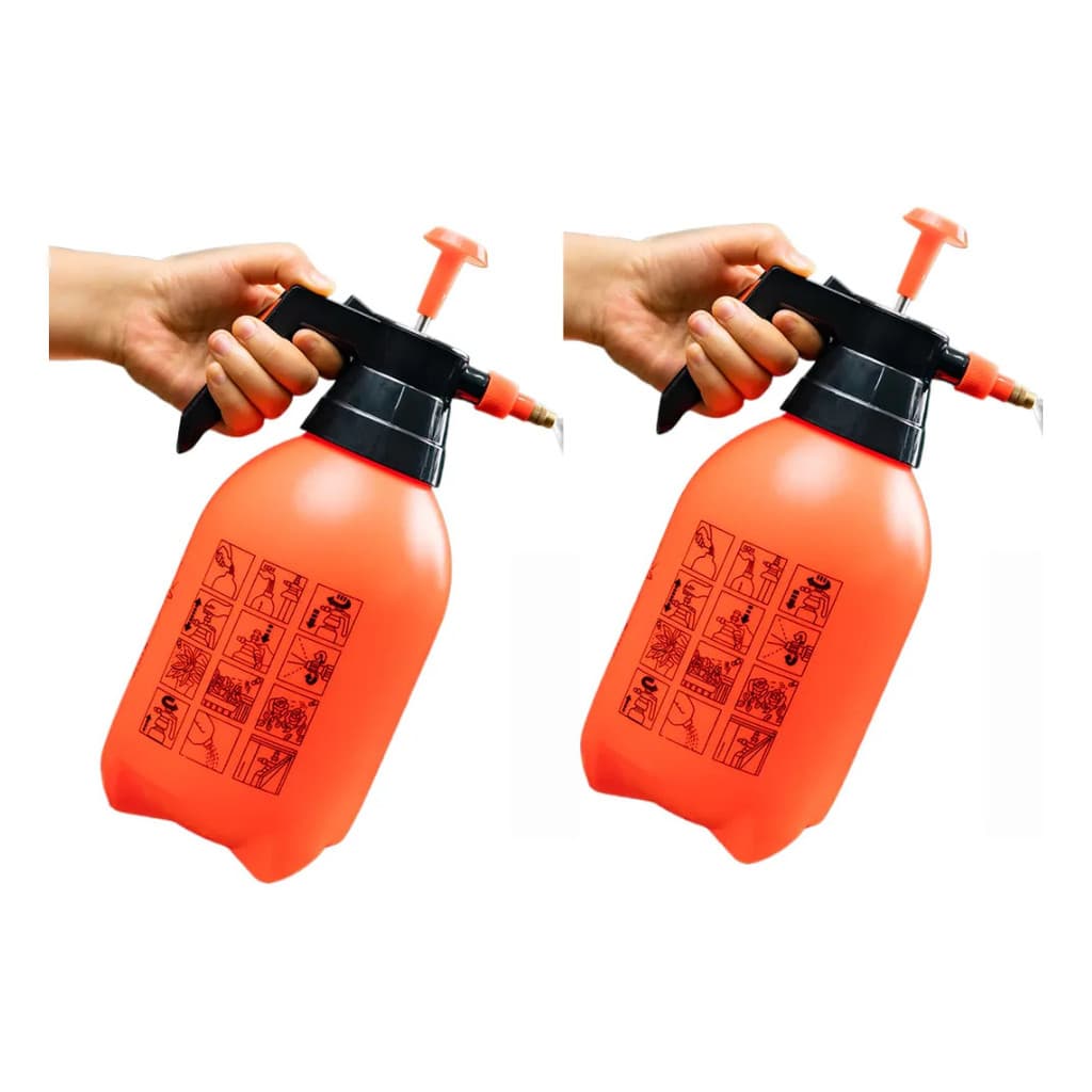 Kit 2 Borrifador Pulverizador Manual Bomba Spray Alta Pressão Jardinagem e Veículos