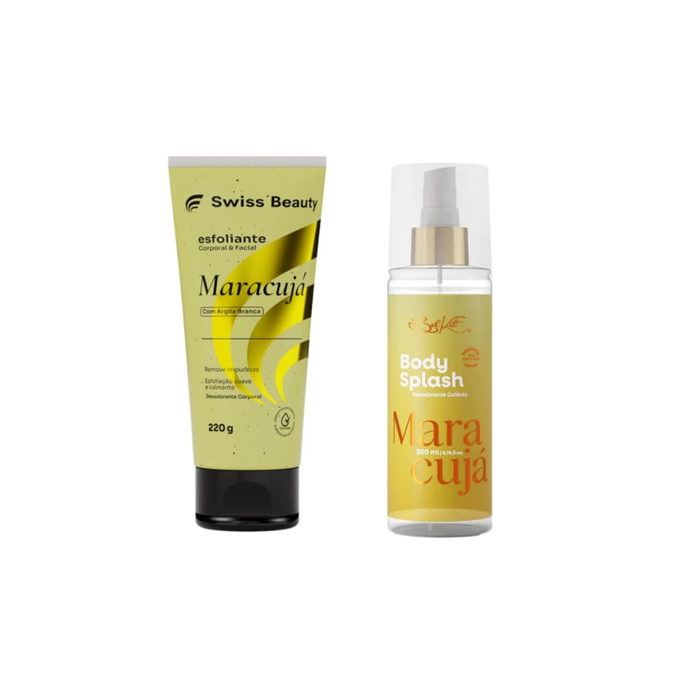 Esfoliante Corporal e Facial + Body Splash Maracujá Belkit
