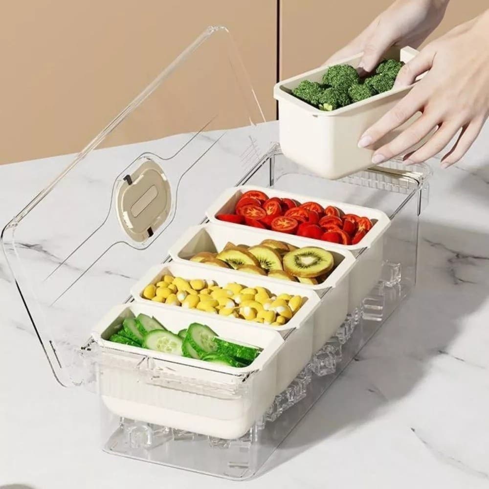 Kit 12 Potes Herméticos Vasilhas Geladeira Conserva Frutas Alimentos Organização Cozinha