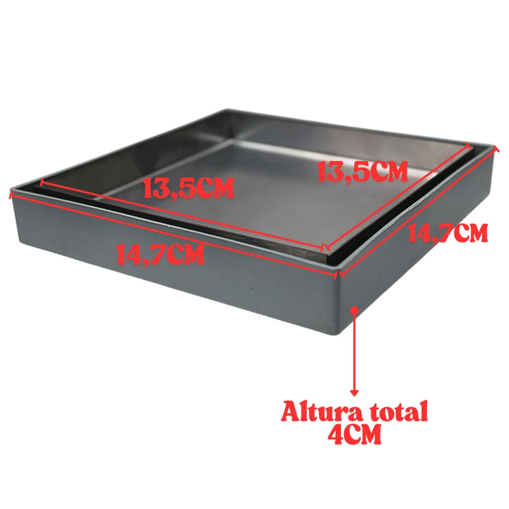 Ralo Oculto 15x15 Tampa Invisível | Acabamento Moderno e Discreto | Alta Vazão e Fácil Limpeza