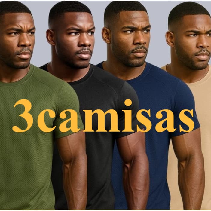 3 Camisa Tecido Colmeia DryFit Esportiva Ideal Para academia treino