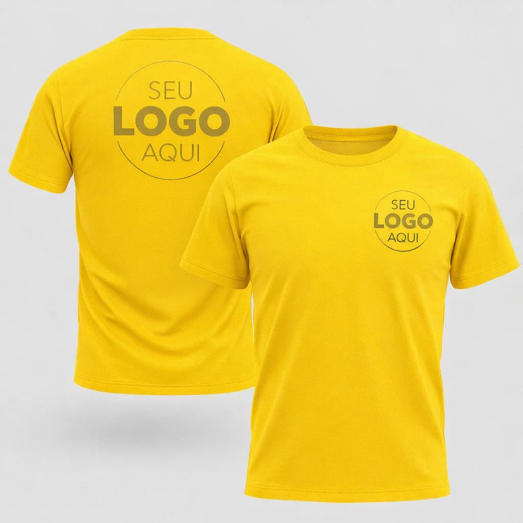 Camiseta Basica Personalizada Logo do Brasil Copa Estampa Premium Uniforme Empresa