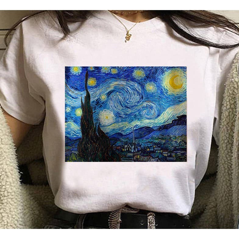 Camisetas Vincent Van Gogh Camisa Arte Unissex Blusa Dry Fit Poliéster Confort