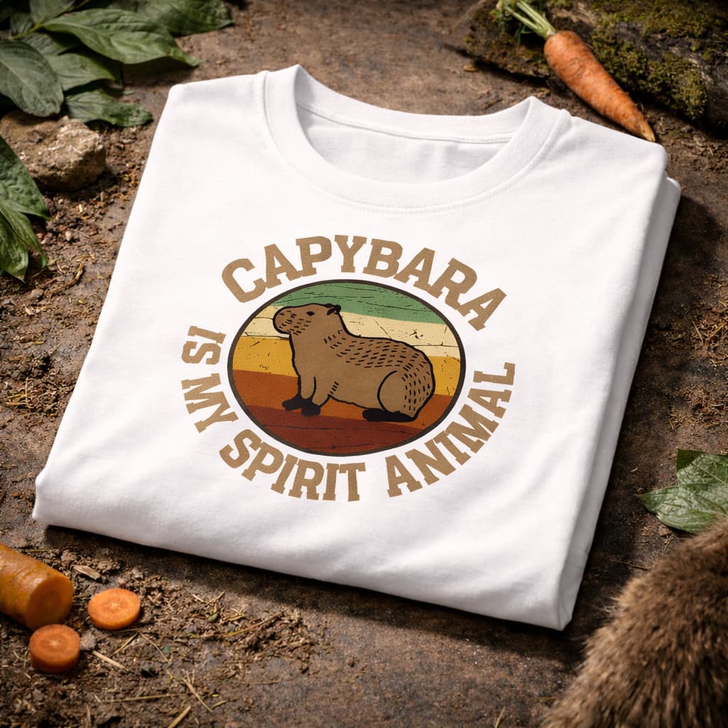 Camiseta Unissex Camisa Capivara Capybara Dad Fofa Casual