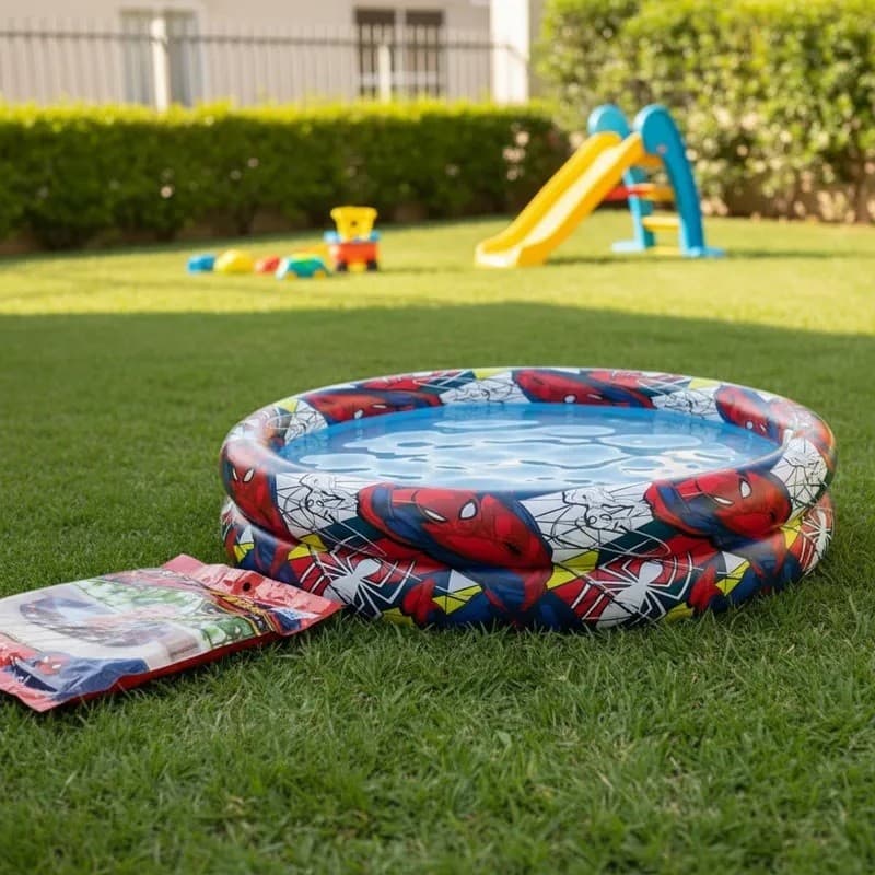 Piscina Infantil Inflável Redonda Homem-Aranha 70L 75cmx22cm