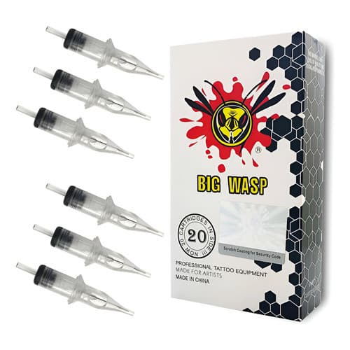 20 Cartuchos Tatuagem Big Wasp Tattoo Pen 3/5/7/23 Rl Mr  Ag 1203