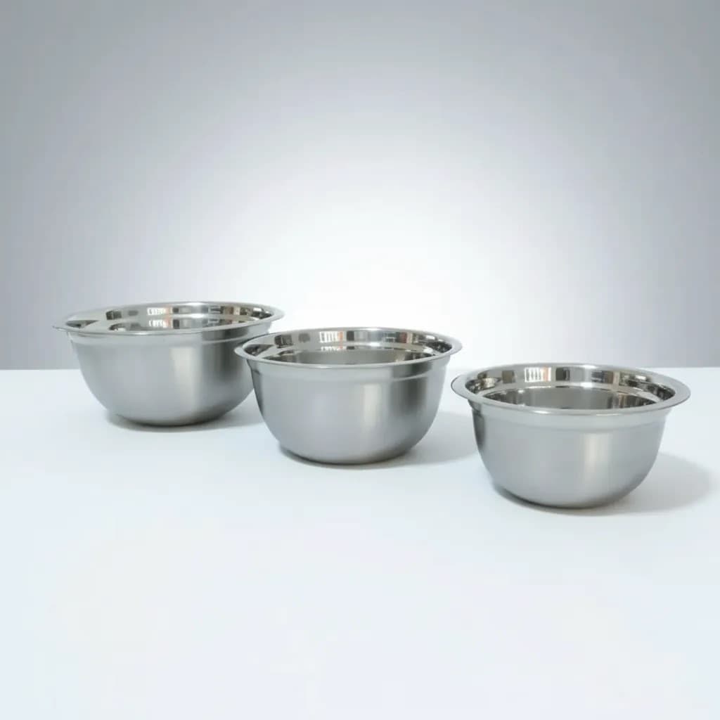 Kit 3 Tigela Bowl Multiuso Inox Wellmix Salada Massa Bolo