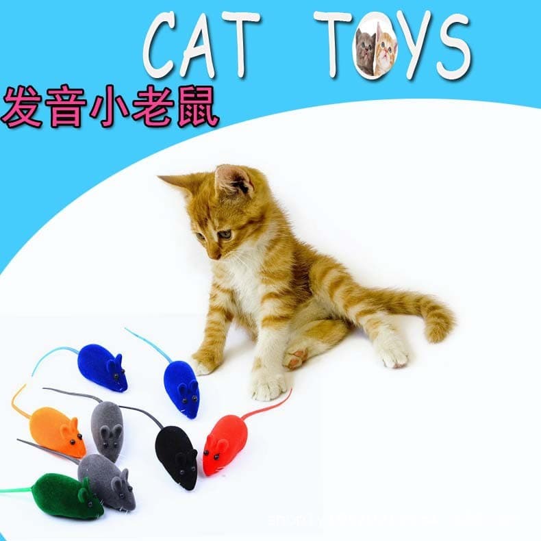 Suprimentos para animais de estimação vinil mouse imitação gato brinquedo borracha reunindo mouse voz mouse