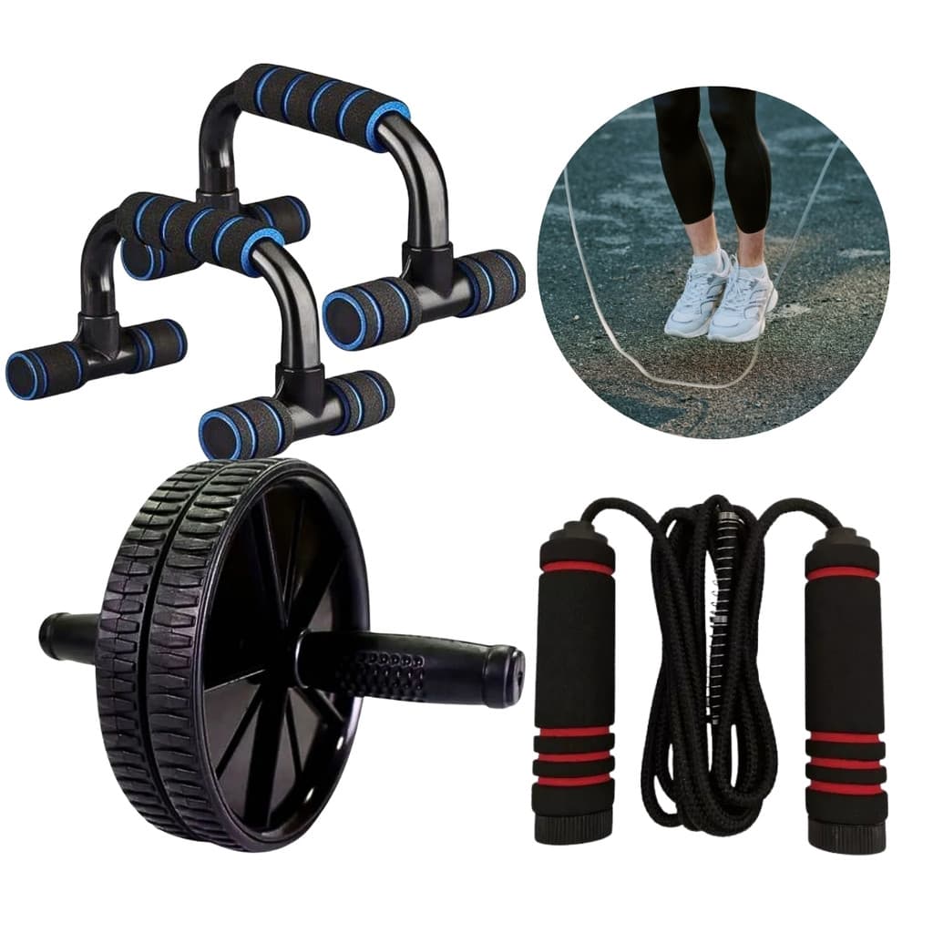 Kit Ginástica +Corda de Pular Treino Funcional Academia Casa Ar Livre Condicionamento Físico
