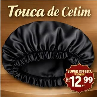 Touca de Cetim Anti Frizz para Dormir - Proteção a Noite Toda | Cabelo Cacheado, Crespo e Liso