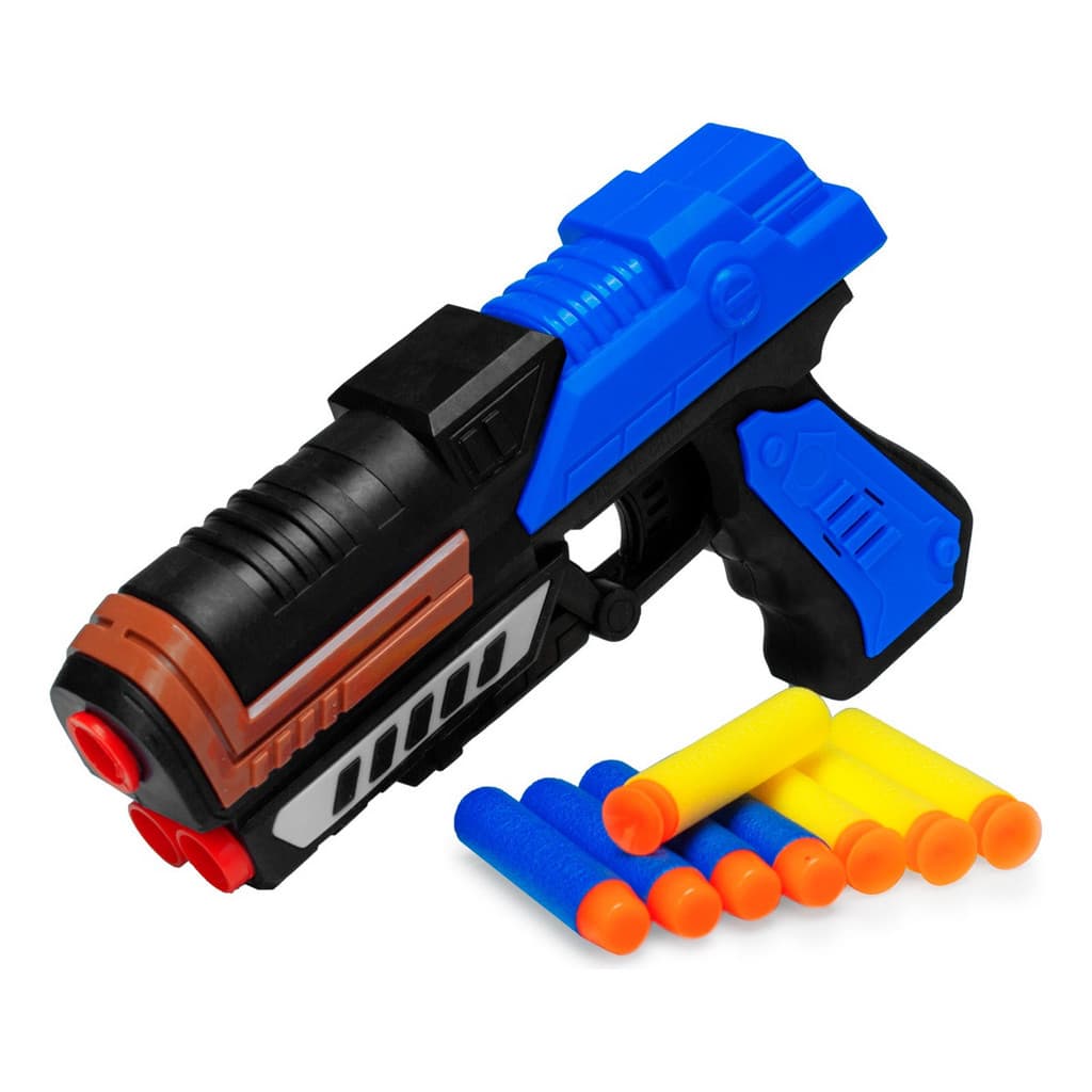 Lança Dardos Nerf Azul Pistola Brinquedo Infantil Criança