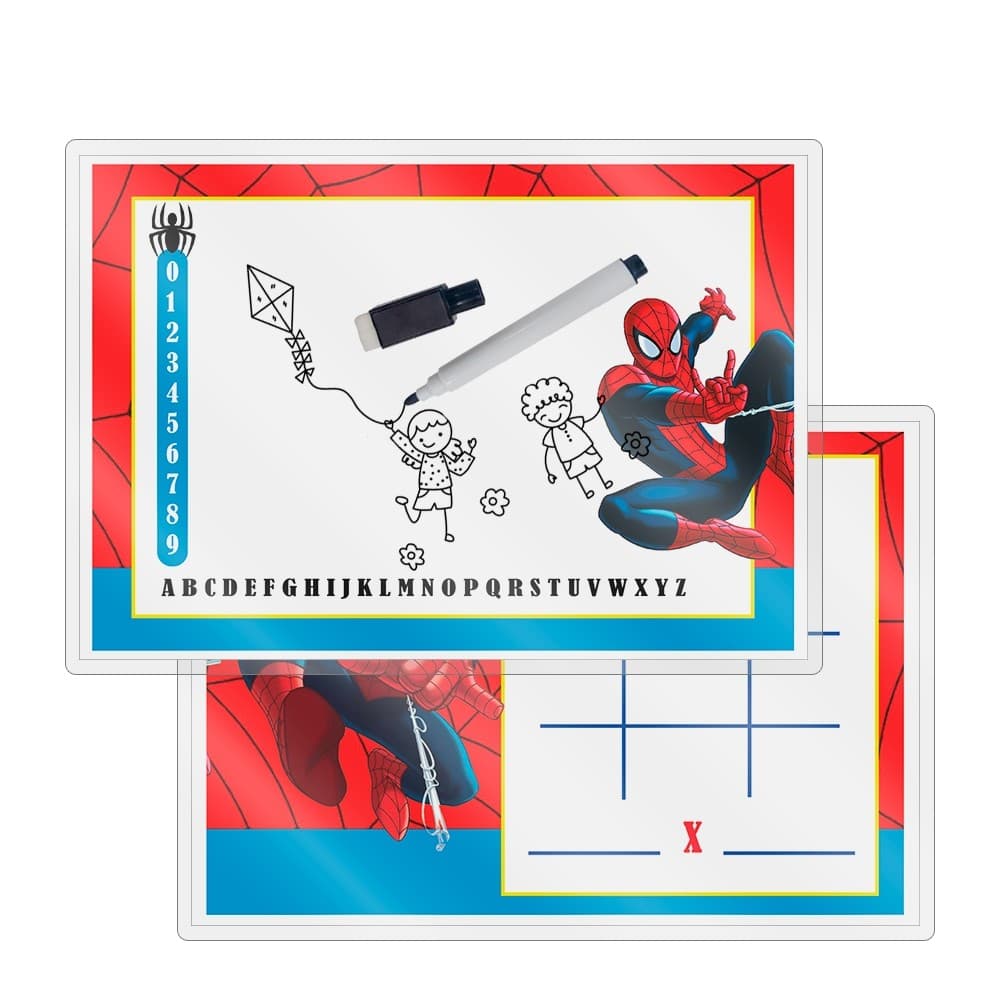 Kit 10 Lousa Magica Lembrancinhas No Tema Homem aranha ou Homem Baby Para Aniversario Envio imediato