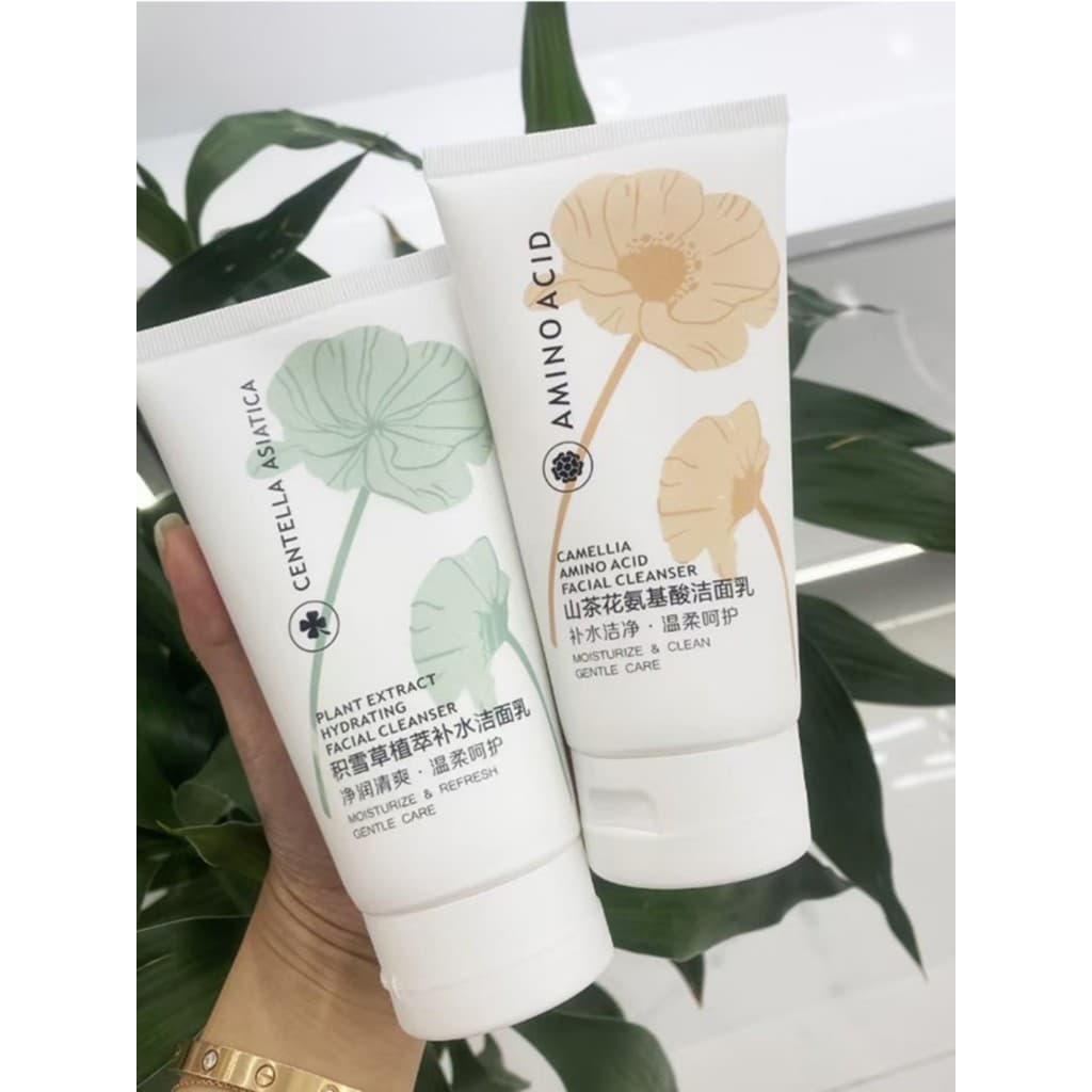 Centella Asiatica Camélia Aminoácido Limpador Facial Dedicado para Meninas Limpeza Profunda Poros Controle de Óleo Remoç