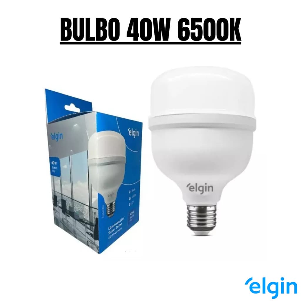 Lâmpada Led Bulbo 40w Bivolt 6500k Branca Fria E27 Elgin