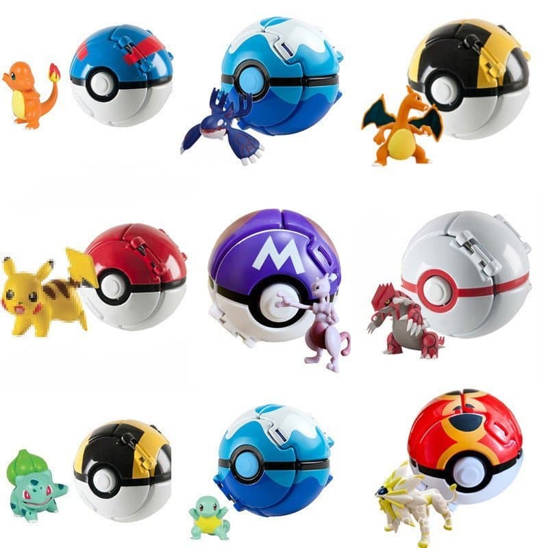 Pokebola De Sally Automática Com Pikachu Pokemon Anime Figuras De Ação Brinquedos Criativas Para Crianças