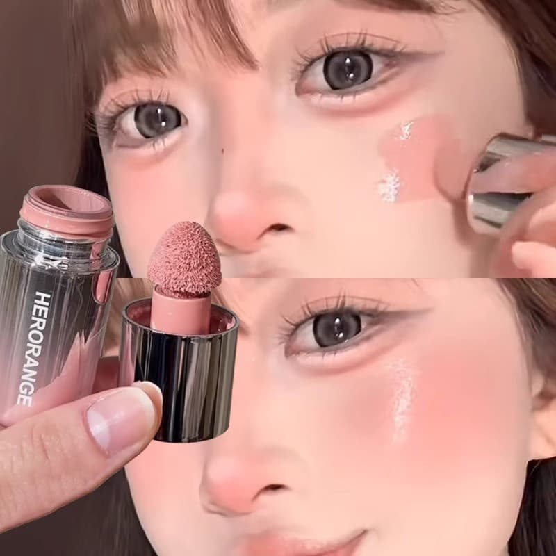 2025 novo estilo de venda quente Blush líquido feminino brilho de água creme monocromático fosco expansão cor sol vermel