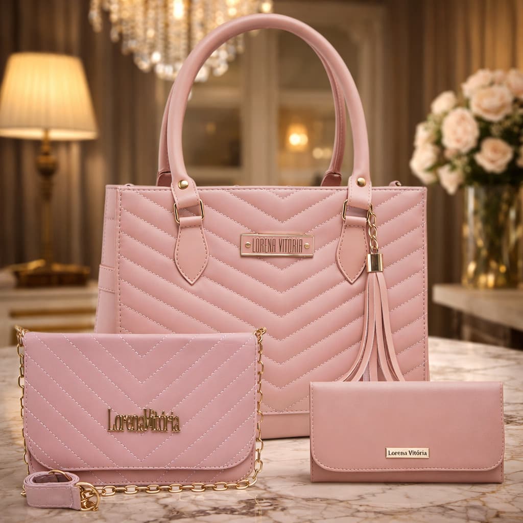 KIT BOLSAS MAIS CARTEIRA DIA A DIA LUXO ECONOMIA | Envio Imediato