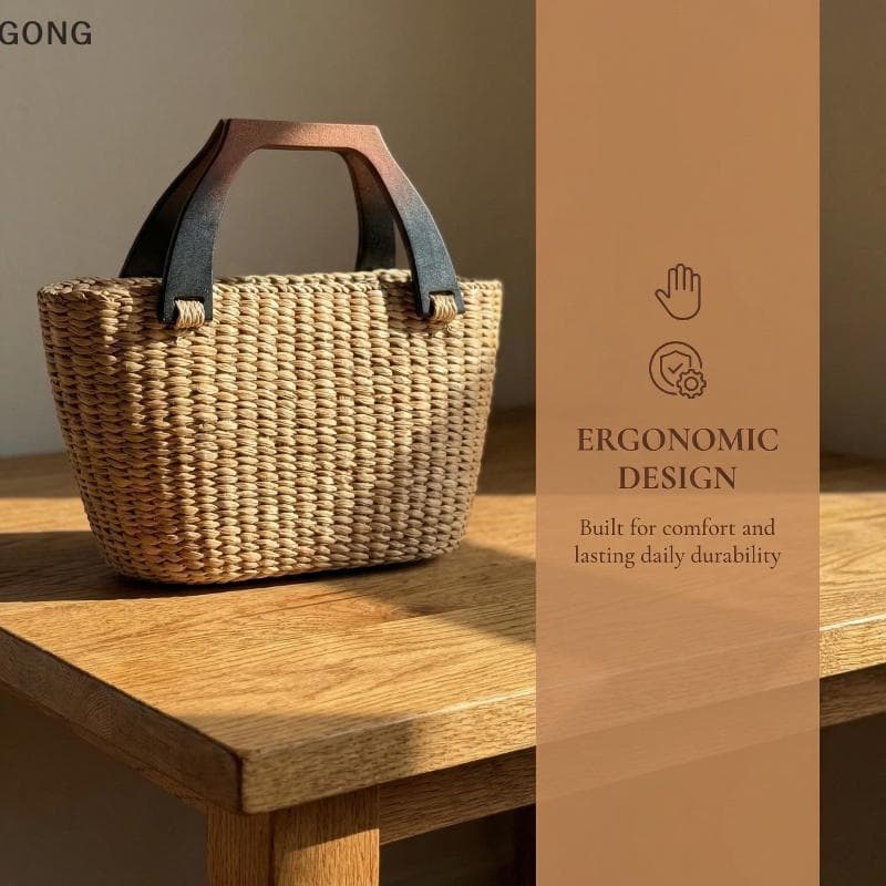 [BI] Alças Quadradas De Madeira Bolsa Para Sacola Personalizada Substituição De Peças De Clássica DIY Projetos De Fabric