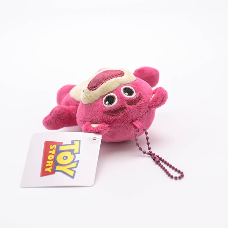 Chaveiro de pelúcia Disney 9cm Lotso Morango, pingente de pelúcia fofo