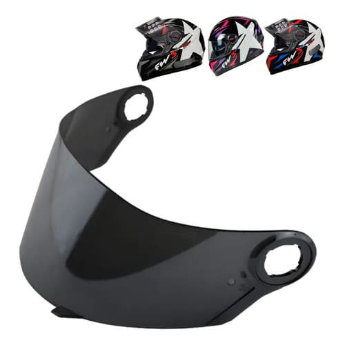 Viseira Capacete Fw3 Fechado Gtx Star Estrela Fume