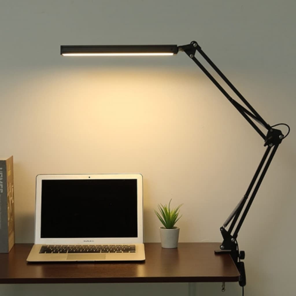 Luminária de Mesa Articulada Regulável com garra