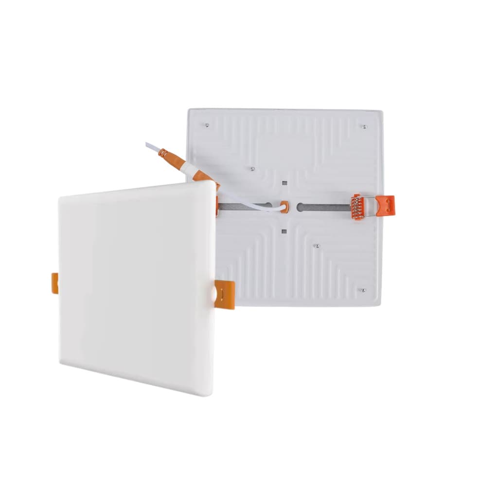 Luminária Led Plafon Borda Infinita 25W Embutido Quadrado 17x17cm Bivolt Frio 6500k