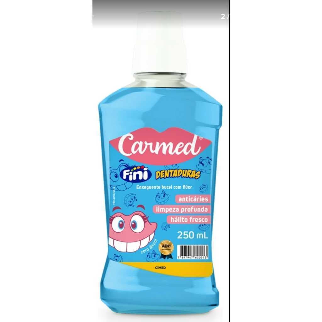 1 - Enxaguante Bucal Carmed  Dentadura 250ml