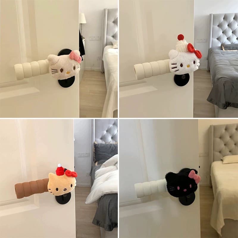 Capa Protetora para Maçaneta de Porta de Desenho Animado Hello Kitty Acessórios de Maçaneta de Porta de Gato Fofo